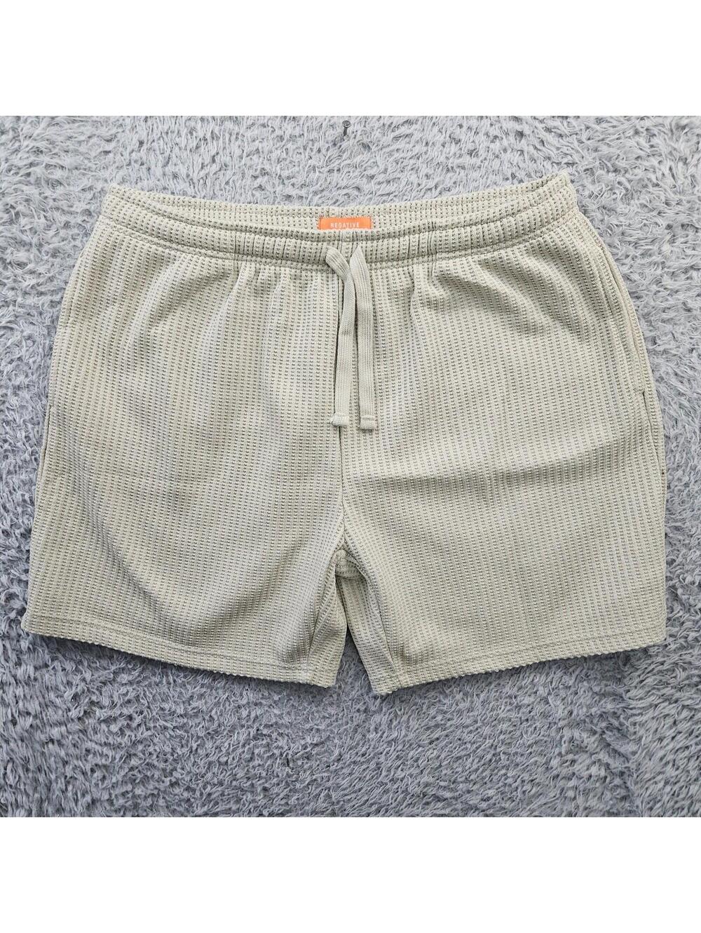 NEGATIVE SPACE Shorts Men XL Waffle Knit Lounge Shorts 35-40x6